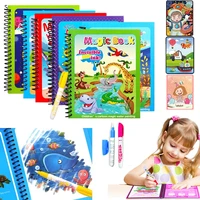 magic water drawing book coloring book doodle magic pen painting drawing board kids montessori toy birthday early education gift