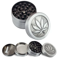 12pcs 4 layer zinc alloy herb grinder 40mm spice grass weed tobacco smoke grinders for men smoking accessories