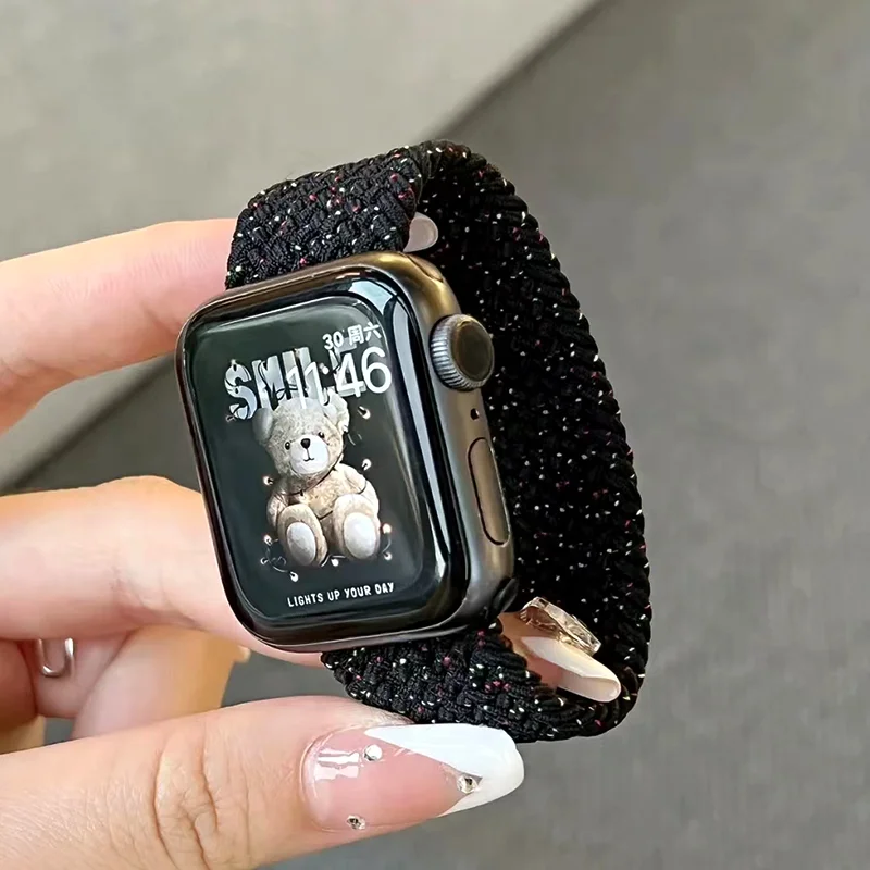 

Braided Solo Loop For Apple Watch band 44mm 45mm 49mm 40mm 41mm 38mm 42mm Nylon bracelet iwatch Ultra series 7 se 3 5 6 8 strap