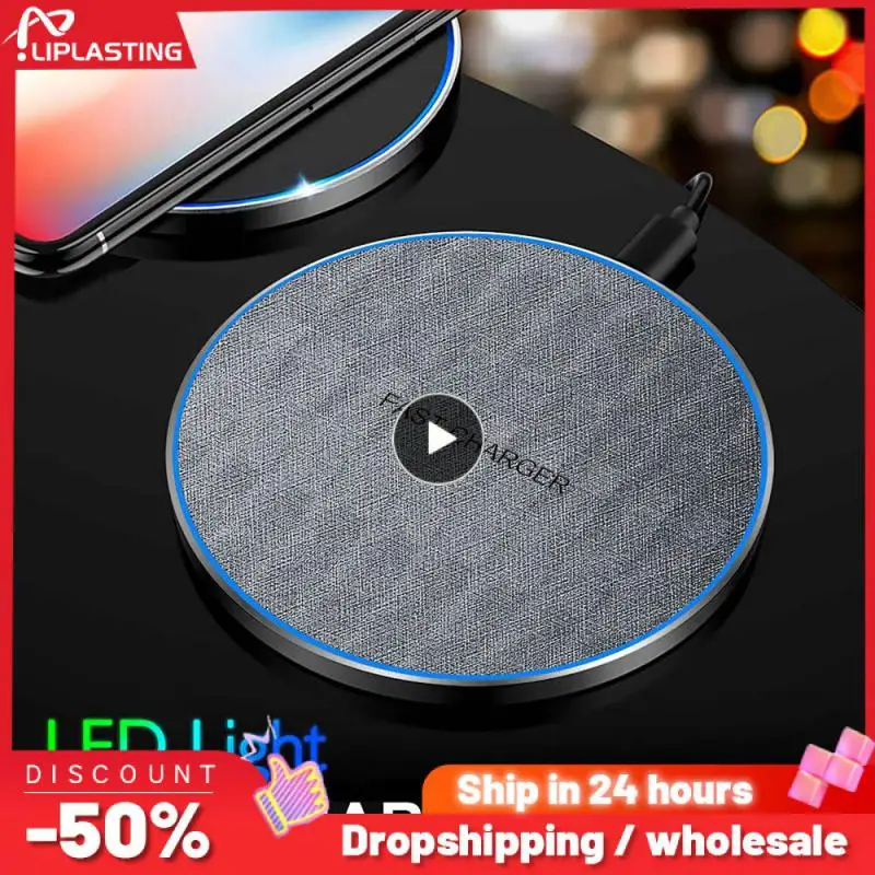 

Fast Charging Qi Wireless Charger Lightweight Mirror Wireless Charging Pad Speed 45 Antiskid Fast Charger Durable Portable 30w