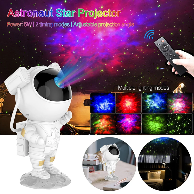 New Astronaut Projector for Kids Bedroom, Night Light Projector Starry Galaxy Star Night Lights Projection Toys for Girls Boys