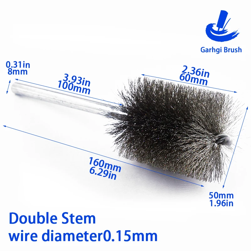 

Щетки для дрели «сделай сам» φ 16-50 мм, Проволочная трубчатая щетка из нержавеющей стали с двойной спиральной плотностью провода для полировки удостоверения личности