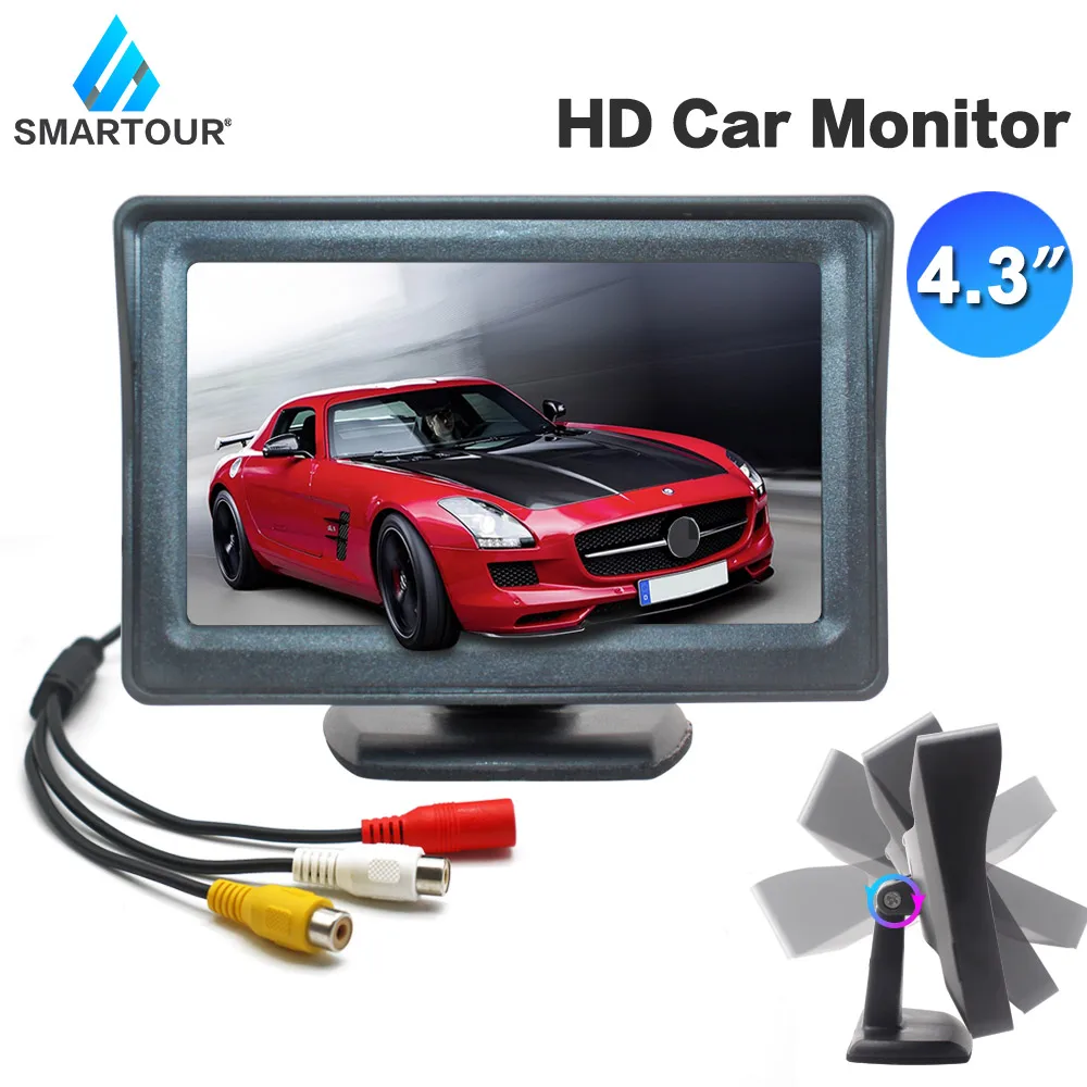 

4.3 inch car monitor size truck reversing image HD night vision harvester LCD screen 12v universal high-definition night vision