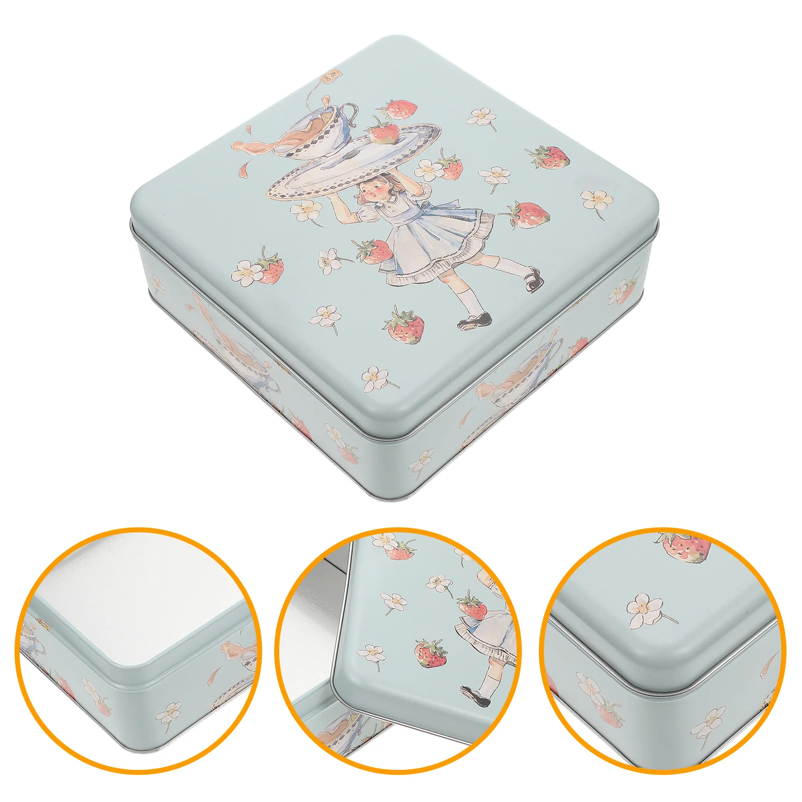 

Biscuit Tin Box Cupcake Containers Storage Jar Sugar Case Storage Rack Storage Box Tinplate Party Favors Holder Candy Jars