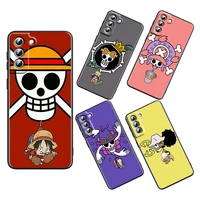 anime one piece logo for samsung galaxy s22 s21 s20 s10 s10e s9 s8 s7 pro ultra plus lite black luxury silicone soft phone case