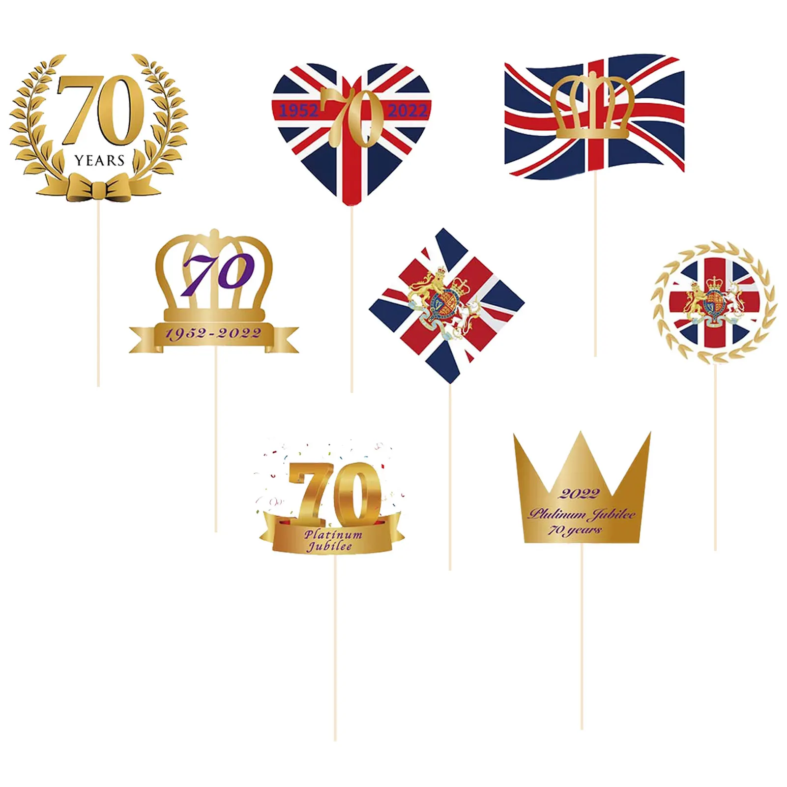 

Jubilee Decorations 2022 Cake Toppers Union Jack Cake Toppers Queen Jubilee Cake Toppers Queen Elizabeth 70th Anniversary Cake