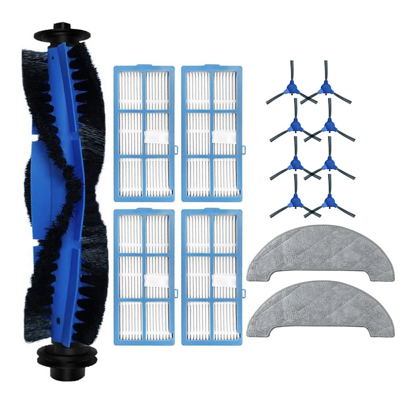 

15Pcs Replacement Parts Rolling Side Brush HEPA Filter Mop Cloth Washable For Proscenic 850T Vacuum Cleaner Accessories