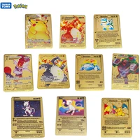 golden limited edition english version pokemon cards pikachu charizard anime battle game kids gift collection toy model