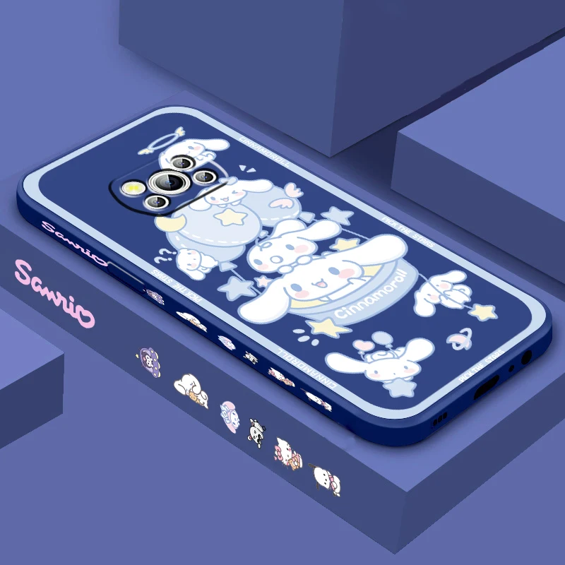 Левый чехол My Melody Cinnamoroll Sanrio для Xiaomi Mi Poco X5 X4 X3 M6 M5 M5S M4 M3 F5 F4 F3 C55 C40 Pro