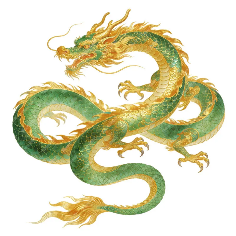 Фото Наклейки на стену Three Ratels CEE228 Vitality Green Dragon Art для украшения дома, наклейки на автомобиль, водонепроницаемые №1