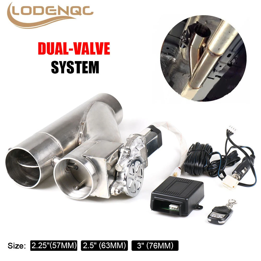 

2 2.25 2.5 3 Inch Heade Y Pipe Cutout Electric Exhaust Cutout Catback Down Pipe Exhaust Bypass Valve Remote Button