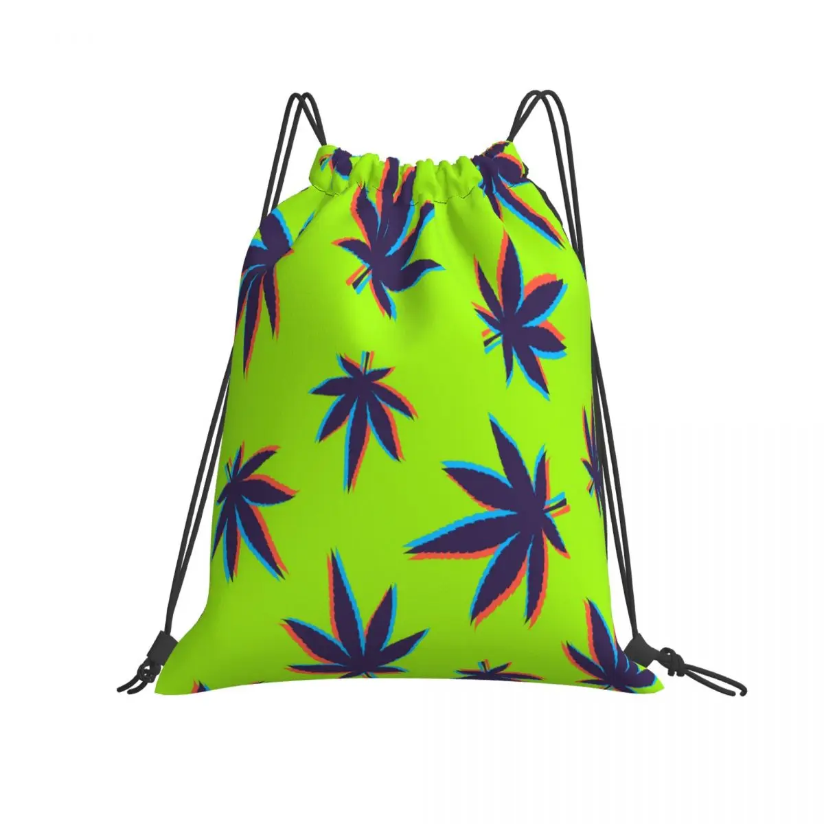 

Foldable Gym Bag Cannabis Leaves Fitness Backpack Drawstring Hiking Camping Swimming Sports Bag