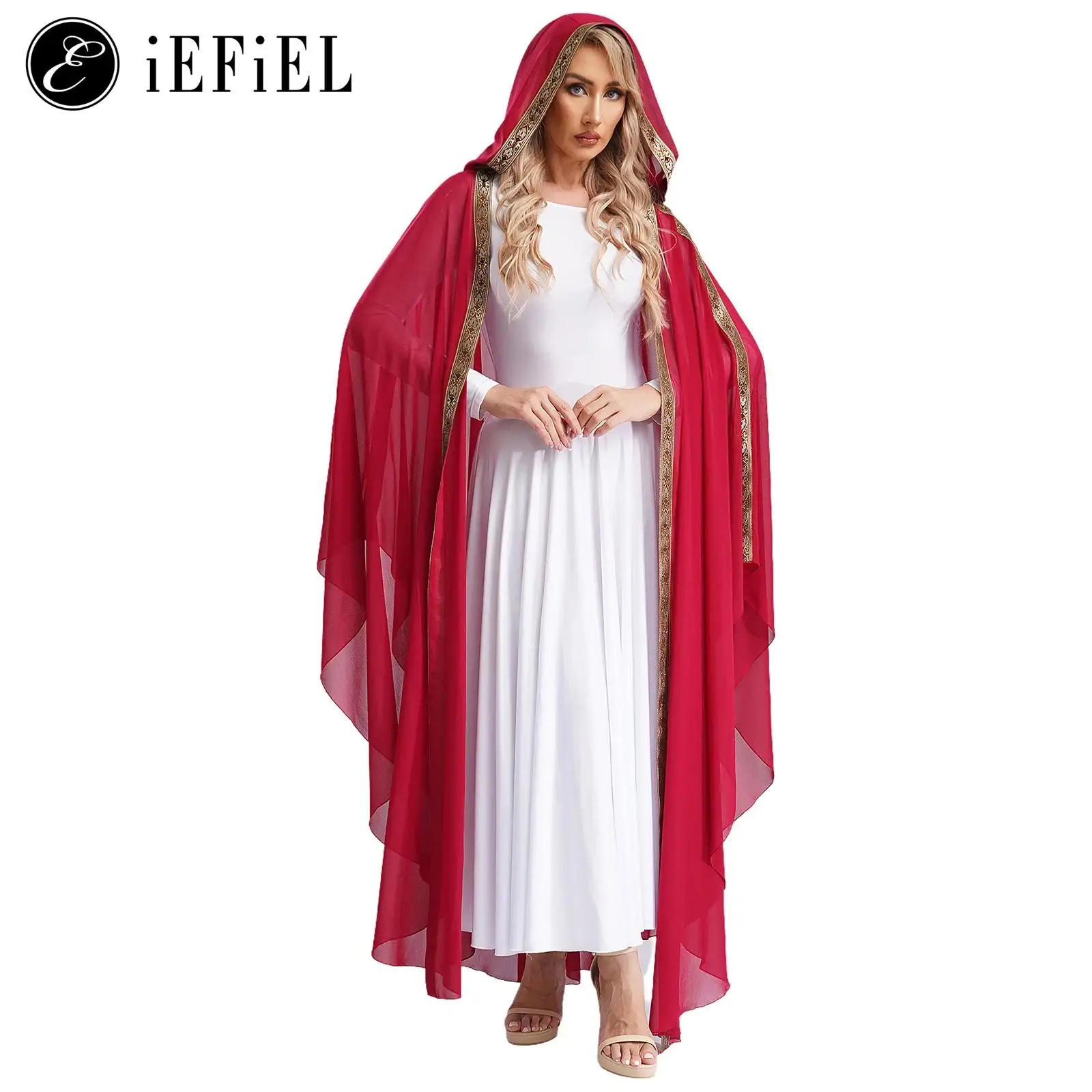 Мусульманская абайя для женщин шифоновое макси-платье с капюшоном и вышивкой