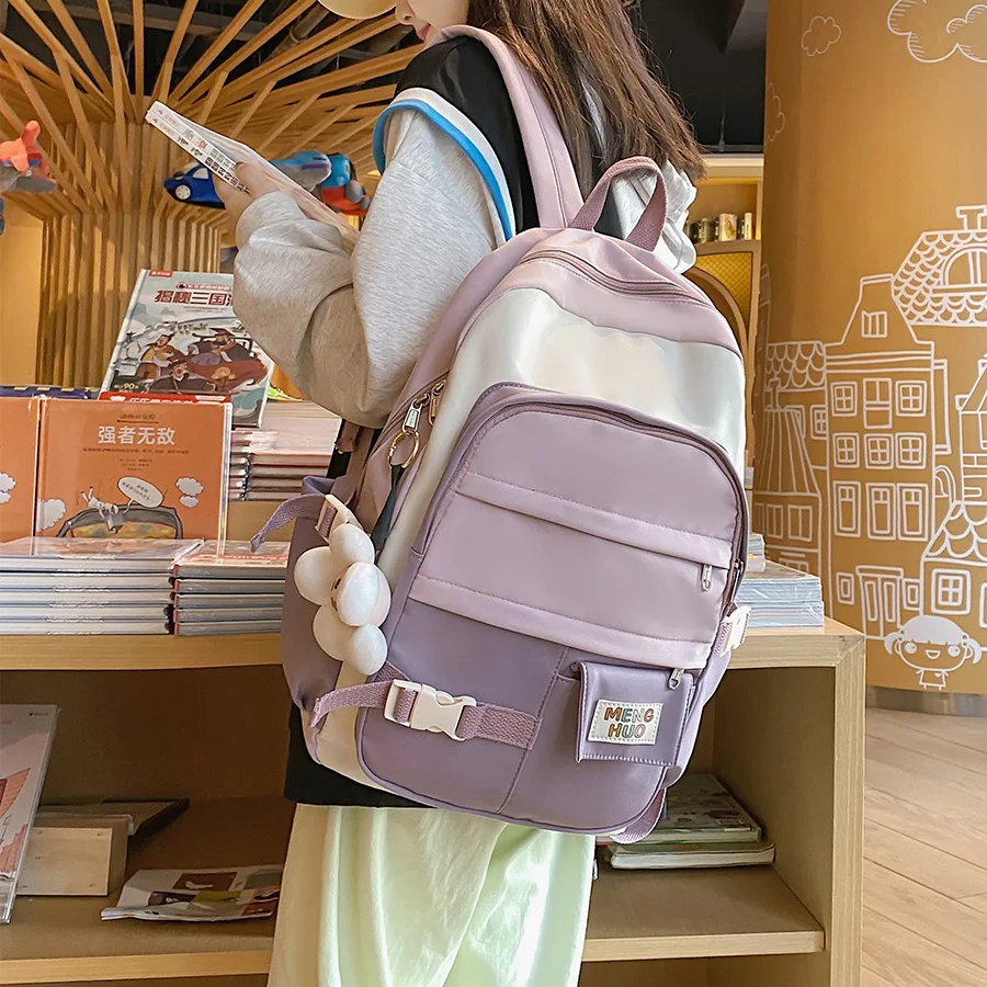 

Женский милый вместительный рюкзак, школьный ранец в японском стиле Харадзюку, женский рюкзак для колледжа, дорожная сумка для ноутбука кав...