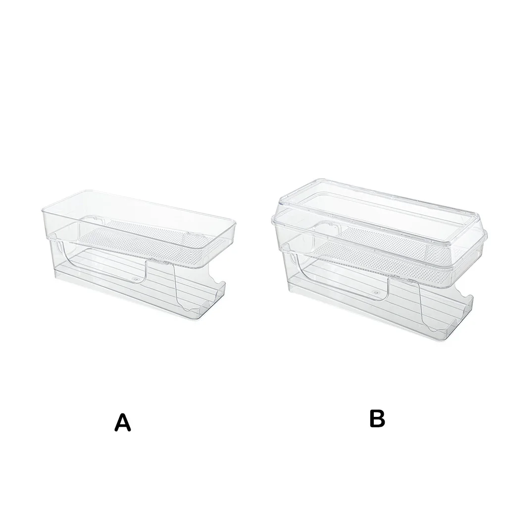 

Refrigerator Beer Box Double-layer Rack Rolling Beverage Organizer Household Cleaning Can Dispenser Large Capacity