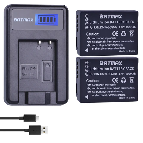 Батарея Batmax DMW-BCG10 BCG10 BCG10E + ЖК-дисплей USB зарядное устройство для Panasonic Lumix DMC-3D1 DMC-TZ7 DMC-TZ8 DMC-TZ10 DMC-TZ18 DMCTZ19