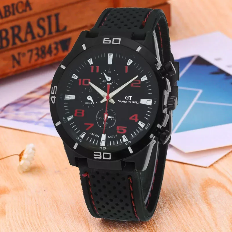 

Silicone Sports car Watch Fashion Military Waterproof Watches Sport Analog Men's Quartz Watch Hours Clock Relogio Masculino