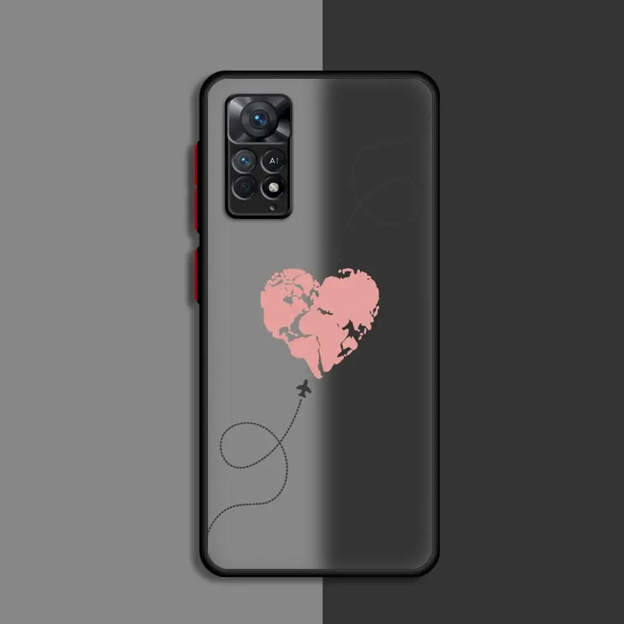 Planes World Map Travel Phone Case for Xiaomi Redmi 12 12C 13C 5G 9 9A 9C 9T 10 10A A1 A2 Plus K40 Pro Bumper Matte Cover