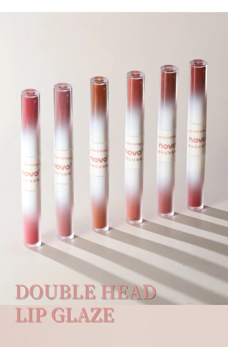 

Dual-Purpose Lip Glaze Matte Gloss Velvet Matte Lip Mud Waterproof Not Easy To Fade Mirror Gloss Lip Girl Lip Makeup Cosmetics