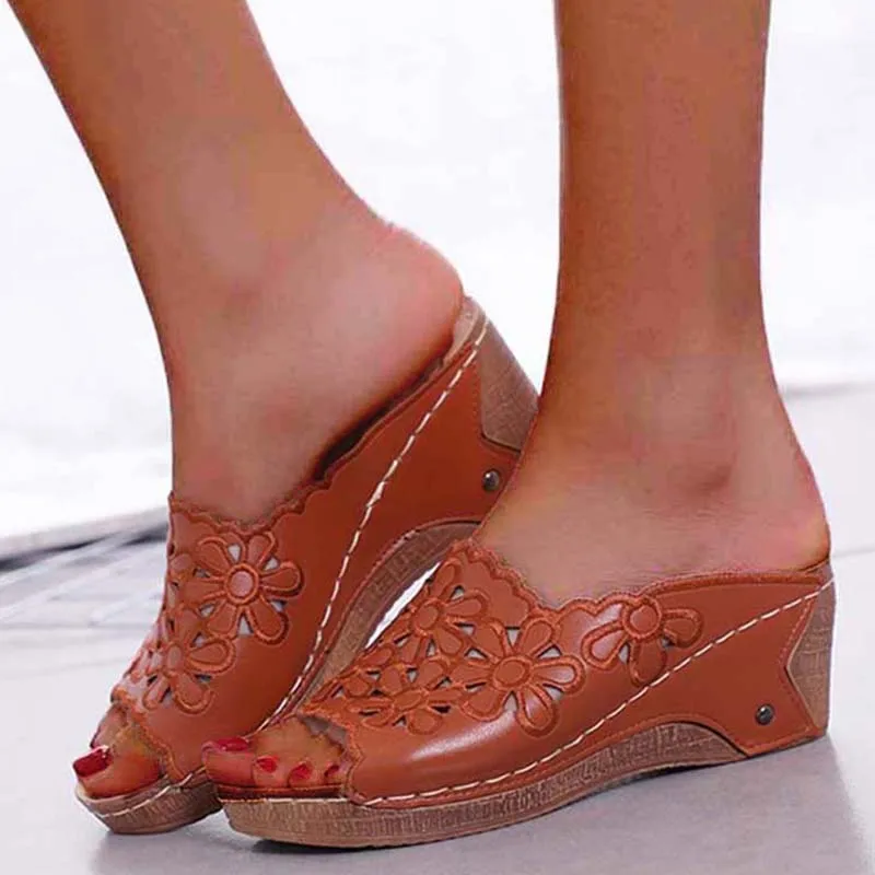 

Shoes 2022 New Sandals Women Breathable Open Toe Soft Shoes Woman Beach Female Slippers Plus Size Comfy Wedge Sandals Footwear