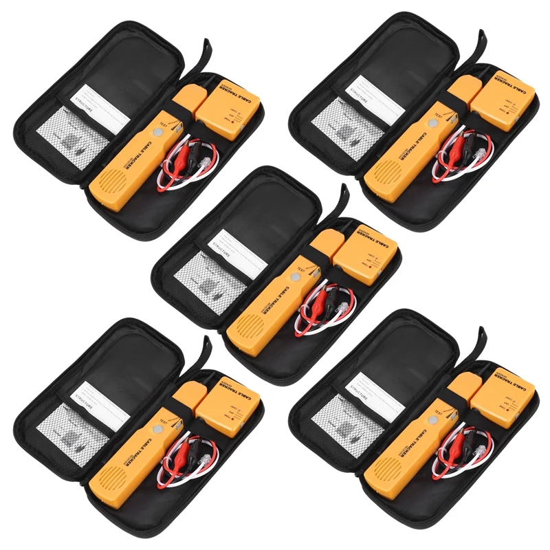 

5X Cable Finder Tone Generator Probe Tracker Wire Network Tester Tracer Kit