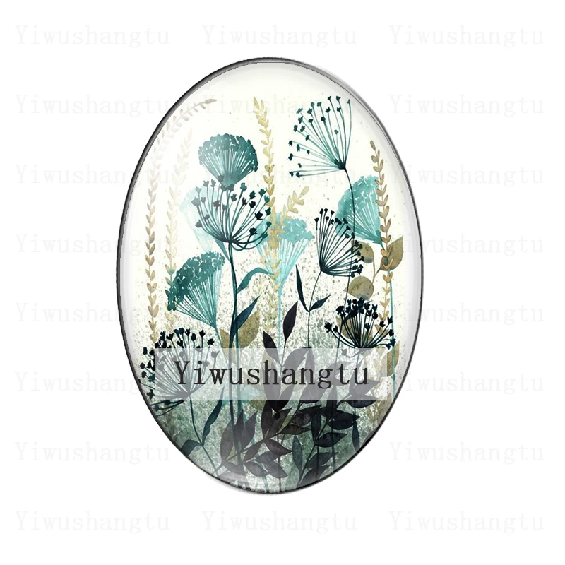 Красота винтажные чернила цветы травы изображения картина 13x18 мм/18x25 мм/30x40 мм