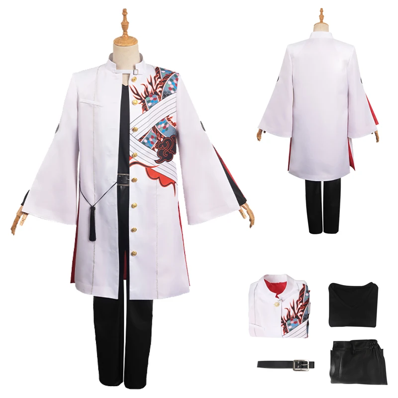

Game Fate/Grand Order FGO Takasugi Shinsuke Cosplay Anime Costume Outfits Men Top Pants Coat Set Halloween Party Disguise Suit