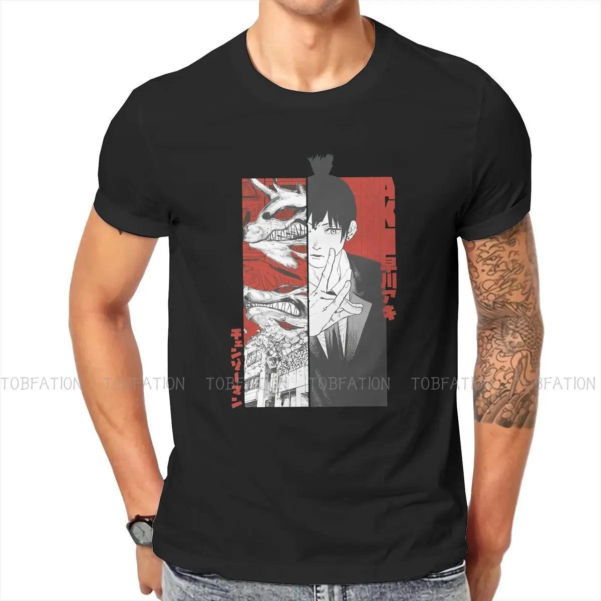 

Chainsaw Man Pure Cotton TShirt Aki Elegant T Shirt Homme Men Clothes Ofertas Big Sale
