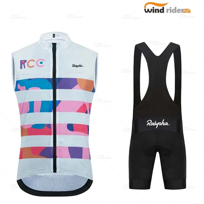 Мужской комплект велосипедных жилетов без рукавов Ralvpha 2023 ветрозащитная дышащая