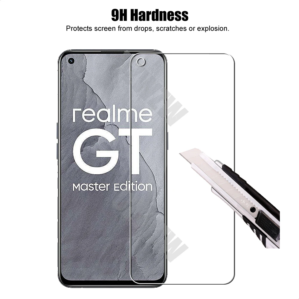 (2+2) For Realme GT / GT Master / GT Neo 2 5G (2pcs) Camera Lens Film & (2pcs) Tempered Glass Screen Protectors Protective