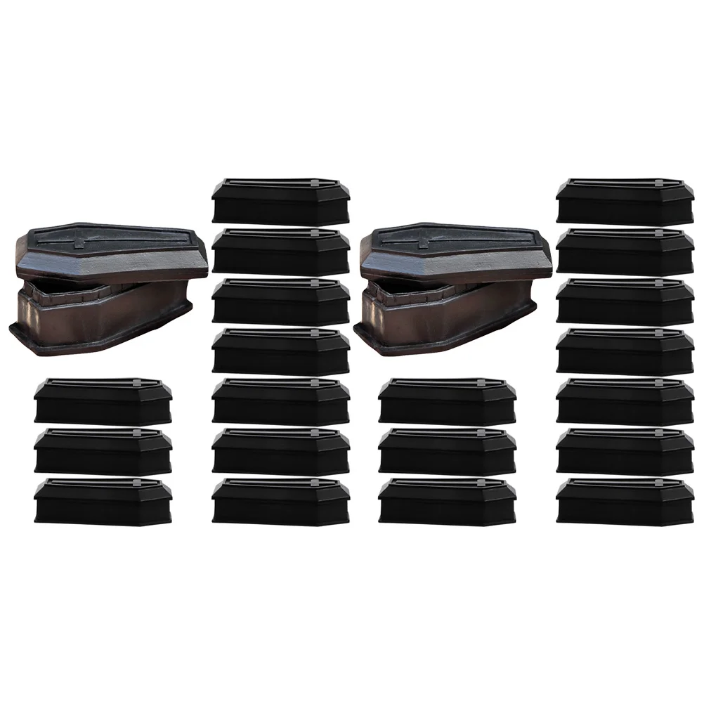 

20 Pcs Ornaments Coffin Model Halloween Outdoor Decorations Miniature Plastic Small Adornments