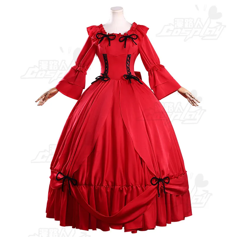 Фото Может ли я попросить одно последнее желание? Костюм для косплея Scarlet El Vandimion, готический костюм в стиле аниме, наряд для Хэллоуина и карнавальных вечеринок для женщин №1