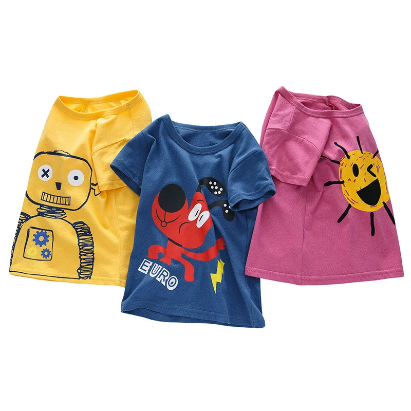 Детская футболка От 2 до 8 лет летние рубашки с коротким рукавом хлопковые