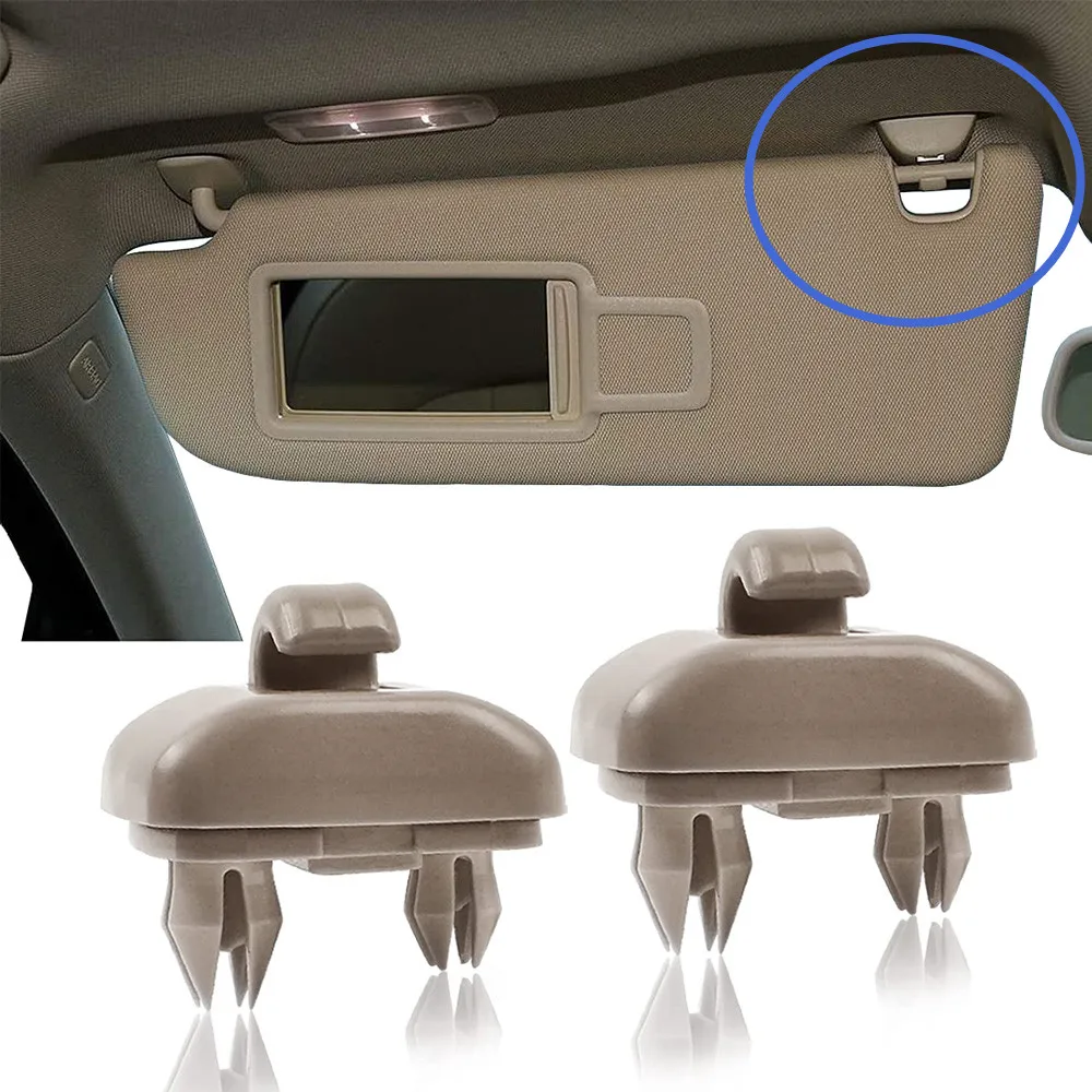 

2PCS Sun Visor Clip Beige for Audi A3 A4 A5 Q5 A7 B6 B7 B8 S4 S5 TT 8E0857562A