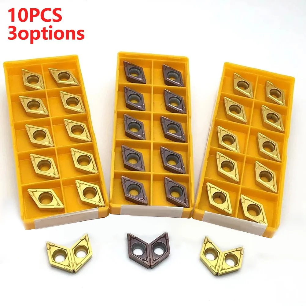 10pcs DCMT11T304 DCMT32.51 Carbide Inserts Internal Turning Tool For SDJCR/L Tungsten Carbide Blade Indexable Inserts