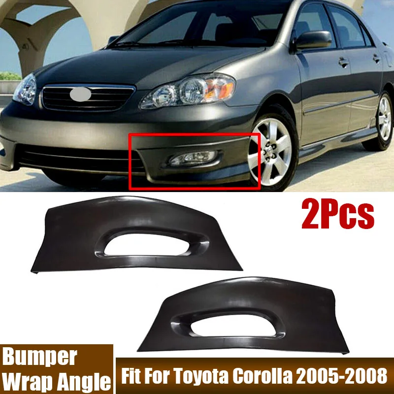 

High Quality 2Pcs/Set Car Front Bumper Lip Lower Spoiler Diffuser Cover For Toyota Corolla 2005-2008 76083-02030 Car Accessories
