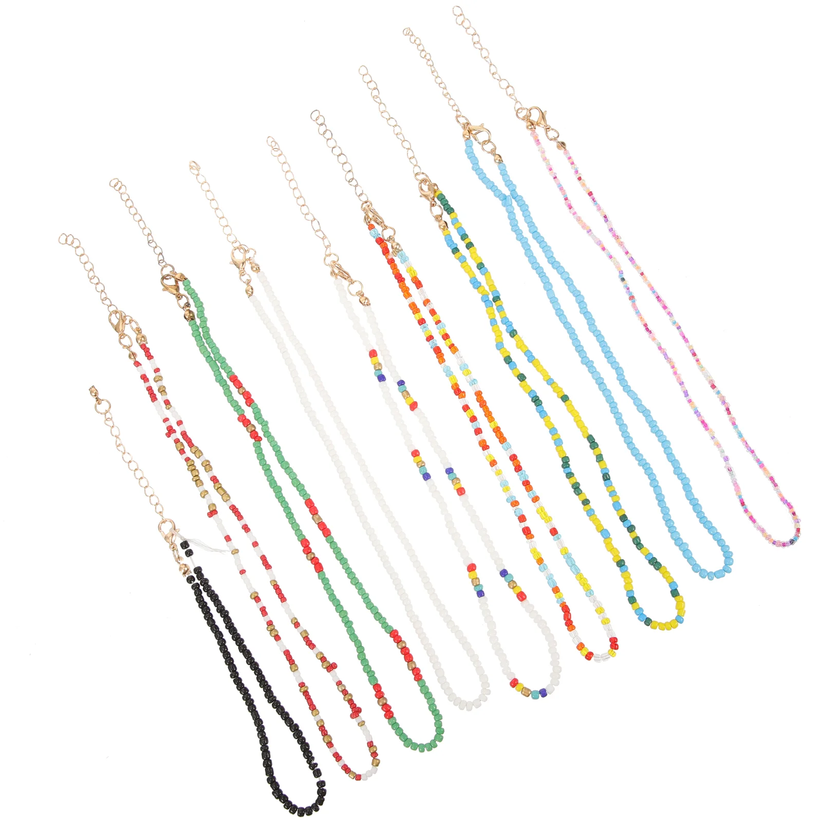 

9 Pcs Beaded Choker Bead Choker Bead Choker Necklace Beaded Necklace