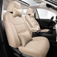special car seat covers custom fit for toyota rav4 2019 2022 fully wrapped faux leather protective auto interiors accessories
