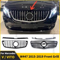 upgrade front inlet bumper grille racing grill gt diamond facelift for mercedes w447 benz v vito 2015 2016 2017 2018 2019 tuning