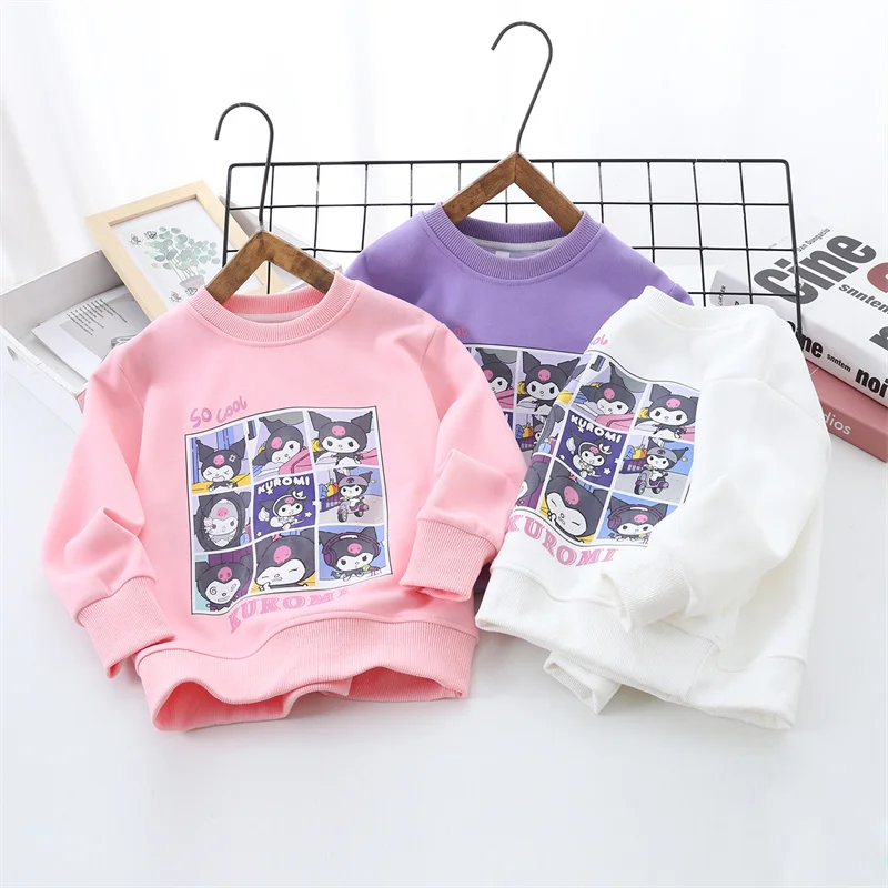 

Новый детский свитер Sanrio Kawaii аниме Mymelody Cinnamoroll Kuromi детская одежда весна осень мультфильм свитер пуловер
