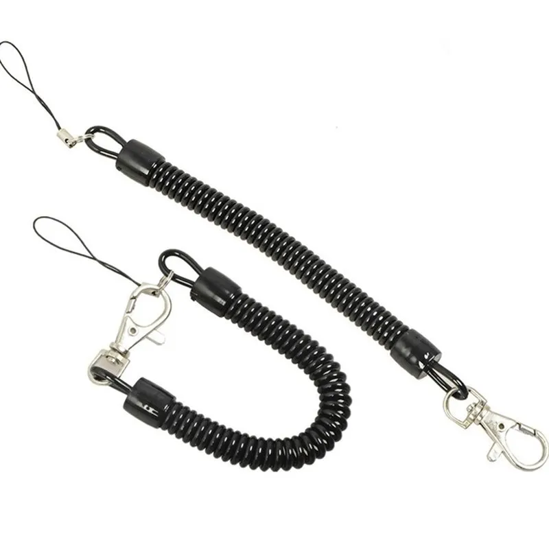 

1PC Retractable Card Case Lanyard Mobile Phone Anti-Loss Strap Plastic Spring Cord Anti-drop Mobile Phone Lanyard