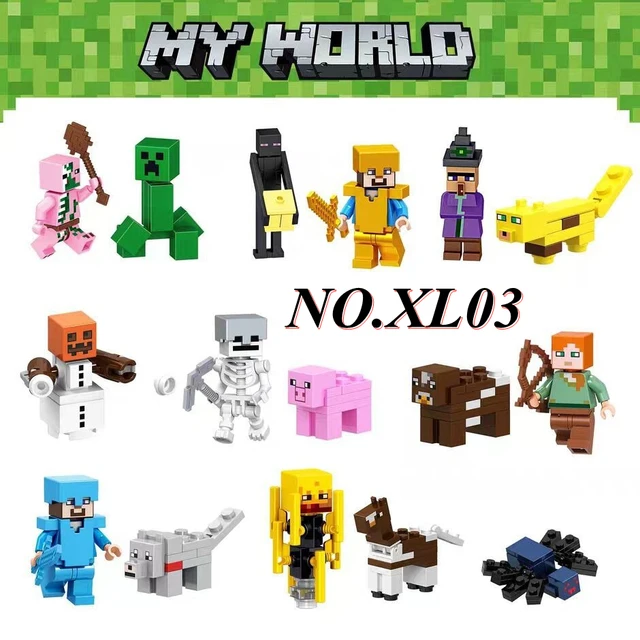 16 шт./компл. My World фигурки Стива из мультфильмов сборные строительные игрушки