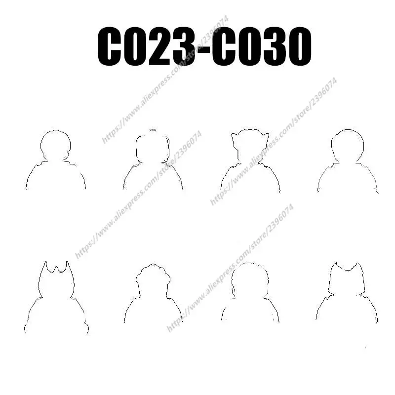 Аксессуары для экшн-фигурок, кирпичи, игрушки C023 C024 C025 C026 C027 C028 C029 C030