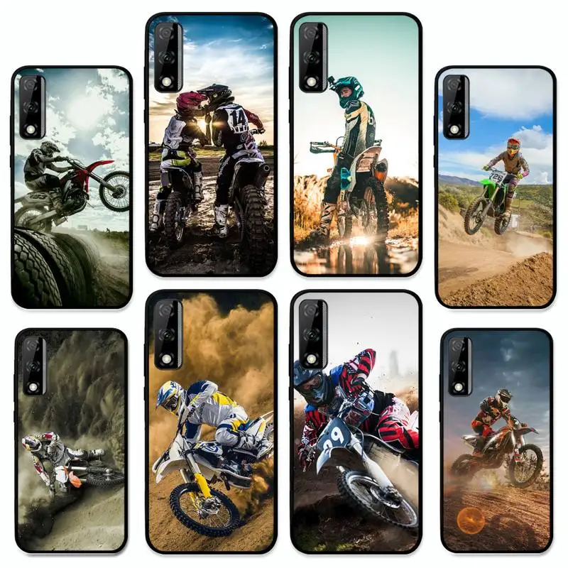 

Moto Cross motorcycle sports Phone Case for Huawei Y 6 9 7 5 8s prime 2019 2018 enjoy 7 plus