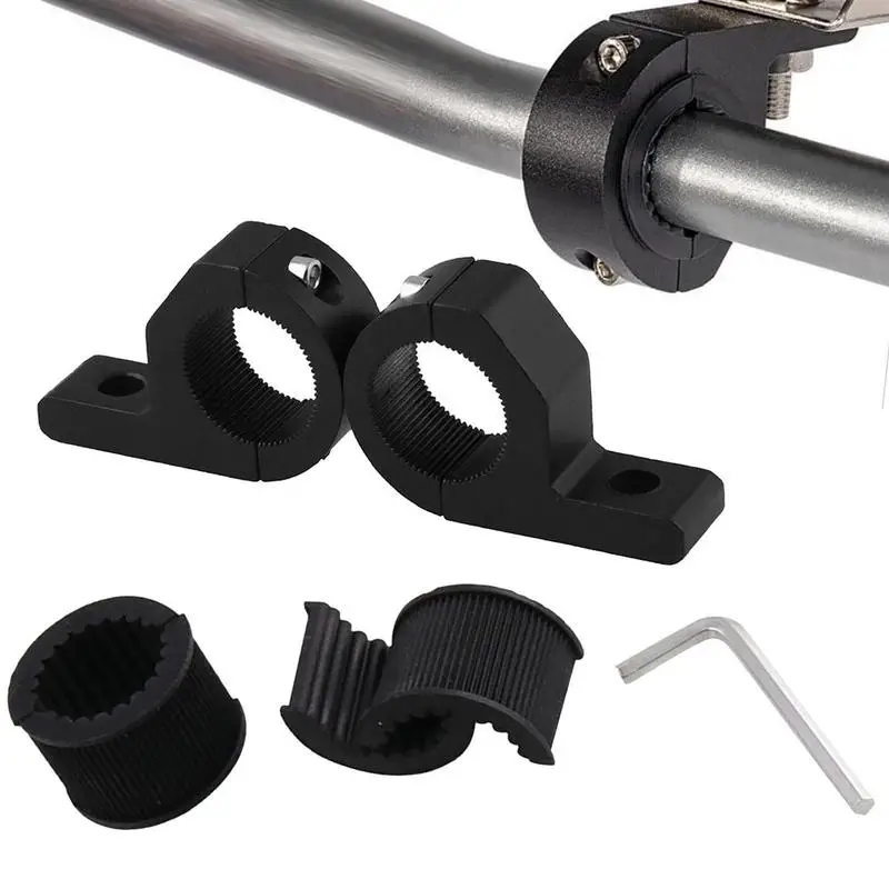 

1set Aluminum Alloy Mounting Bracket Motorcycle Handlebar Spotlights Fog Lights Anti-collision Light Fixing Clip Holder