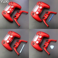 yuxi for ps5 handle replacement set decorative stripgame controller replacement shell gamepad case front cover rear cover