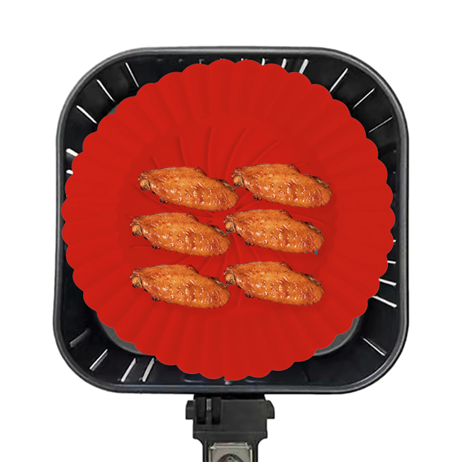 

Silicone Air Fryer Basket Heat Resistant Air Fryer Silicone Pot Bowl Heat Resistant Reusable Kitchen Baking Cooking Oven