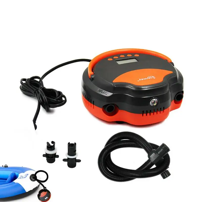 

Автомобильный воздушный насос для надувных лопастей, 12 В постоянного тока, ЖК-дисплей, помпа высокого давления, воздушный насос со светодиодом