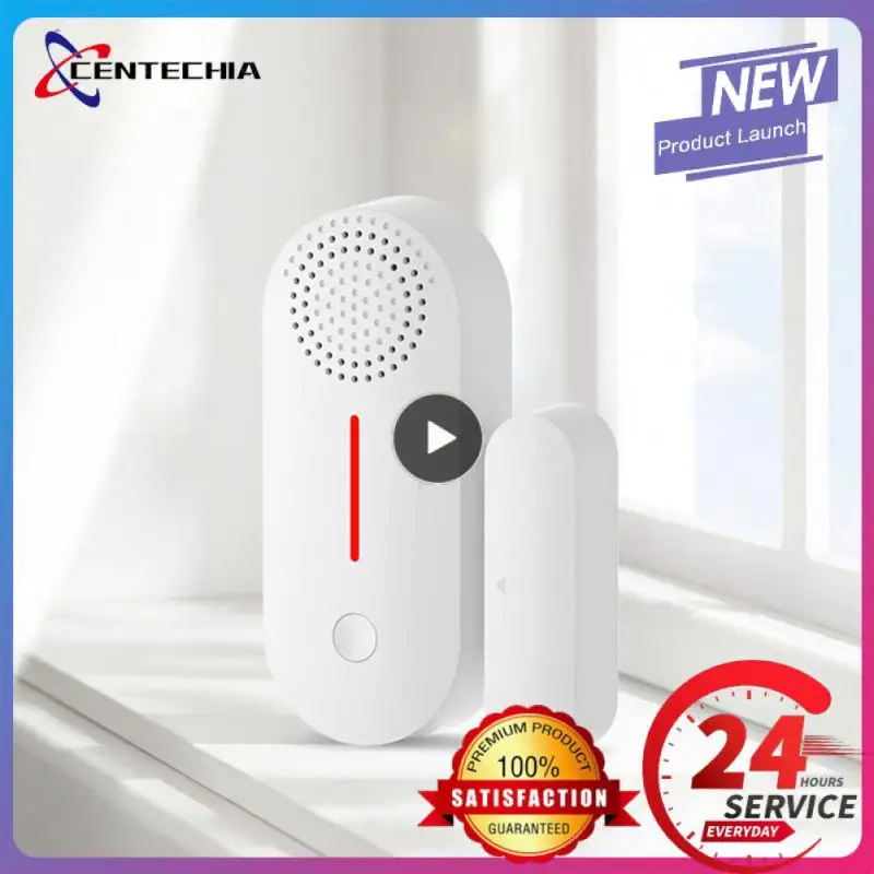 

1~8PCS Window Sensor Sound Light Alarm Timing Door Sensor Tuya Door Magnetic Detector Wifi Remote Control App Push Alarm