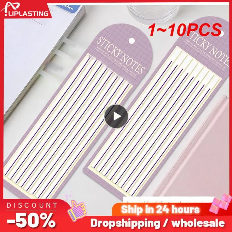 

1~10PCS Color Post Its Notes Waterproof Transparent Index Tabs Reusable Sticker Office Supplies Fluorescent Notepad